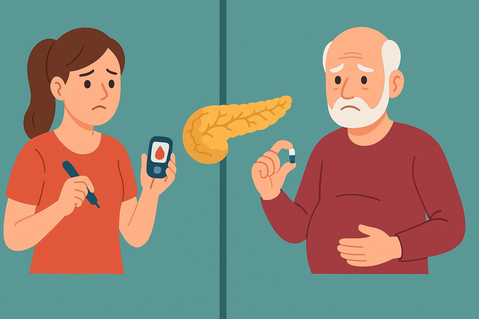 Diferença da Diabetes tipo 1 e 2: Entenda suas particularidades